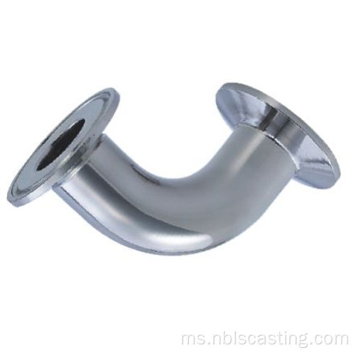 Baja keluli Sanitary press Pipe Fitting Reducer 90 Degree Elbow